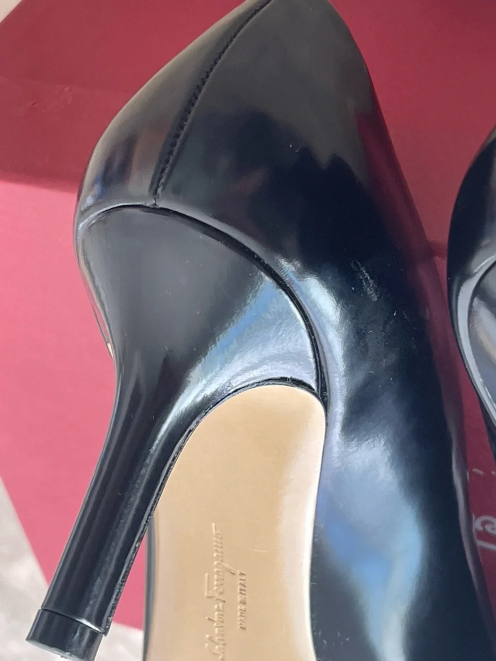 Salvatore Ferragamo Black Bow Heels + Original Box, Dust Bag, & Heel Clips